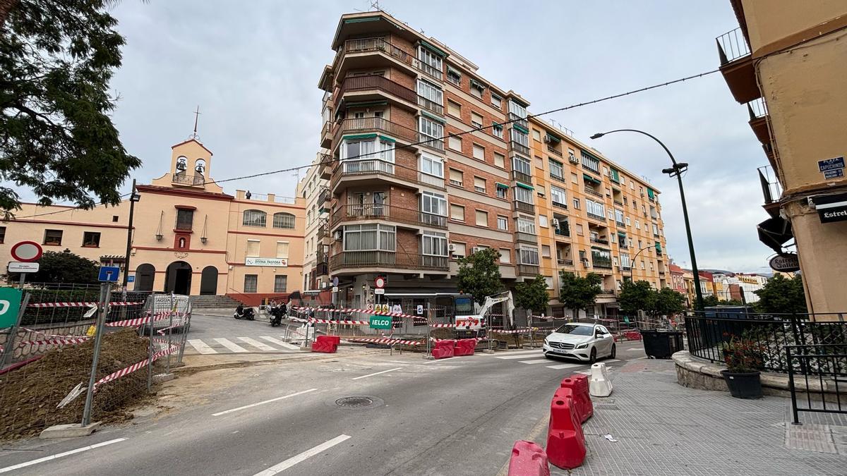 Estado de las obras en la calle Eduardo Domínguez Ávila.