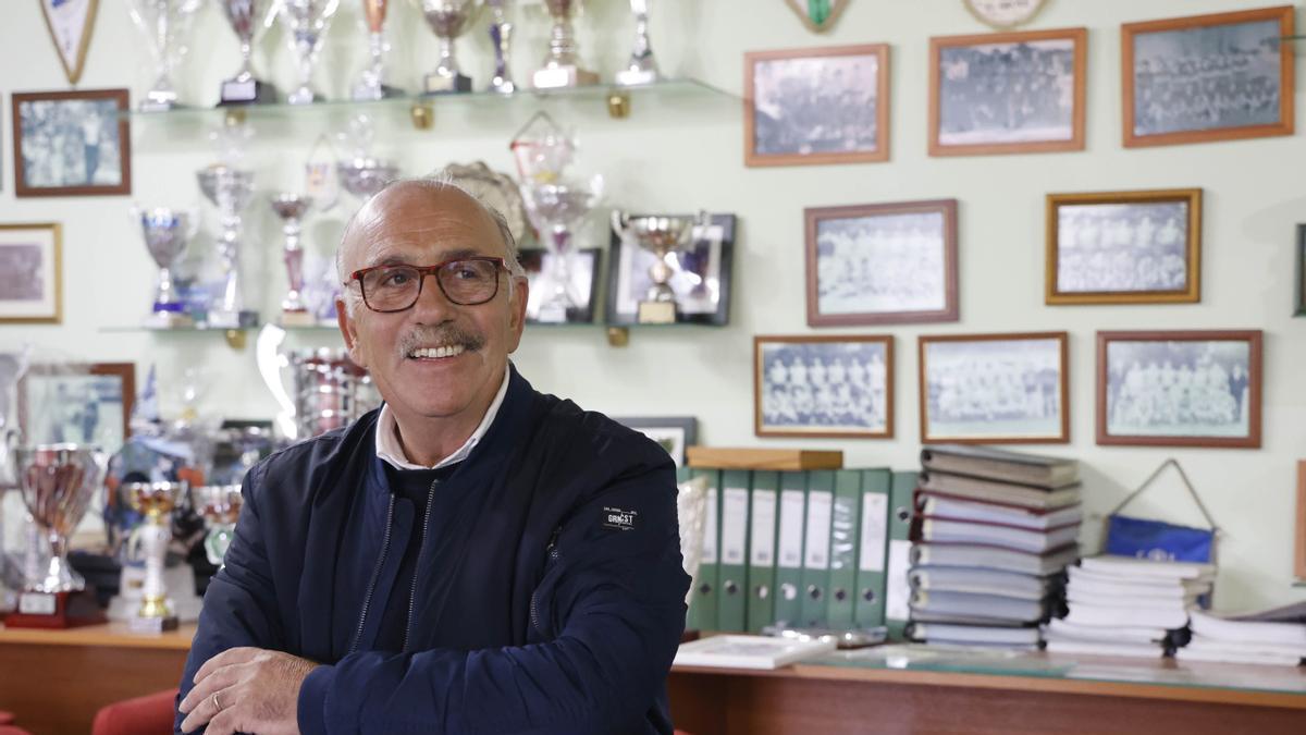 Gustavo Falque, en la sede del Coruxo.