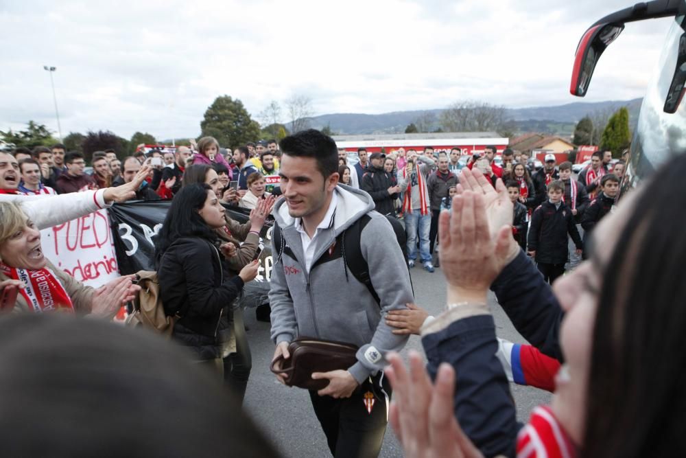 Recibimiento al Sporting en Mareo