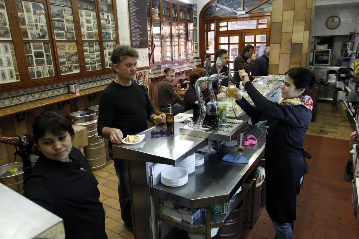 Interor del bar Los Zagales de Murcia,