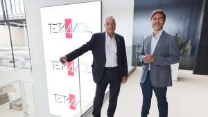 El delegat especial de lEstat al CZFB, Pere Navarro, amb el president de Tetravol, Héctor Zapata