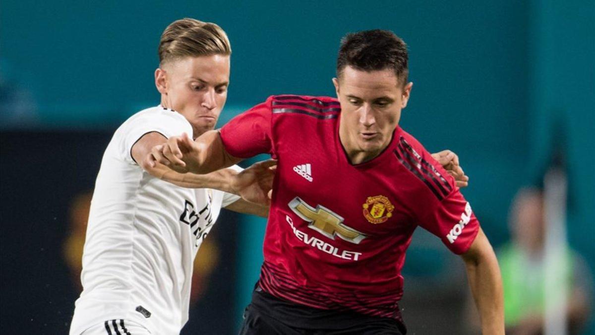 Ander Herrera durante la pretemporada con el Manchester United en Miami