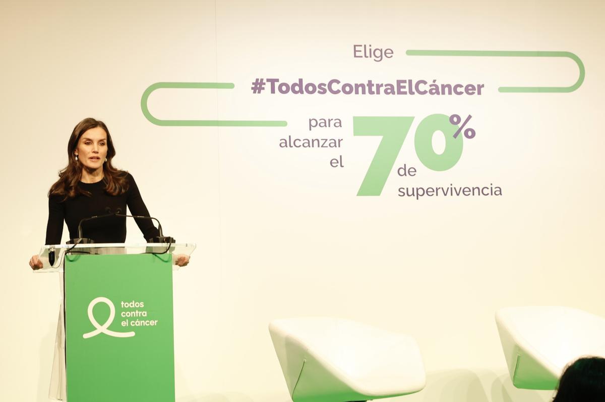 La Reina en la presentación del proyecto 'Todos contra el Cáncer'