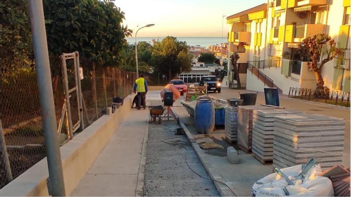 Obras de mejora en la calle Antonio de Hilaria.