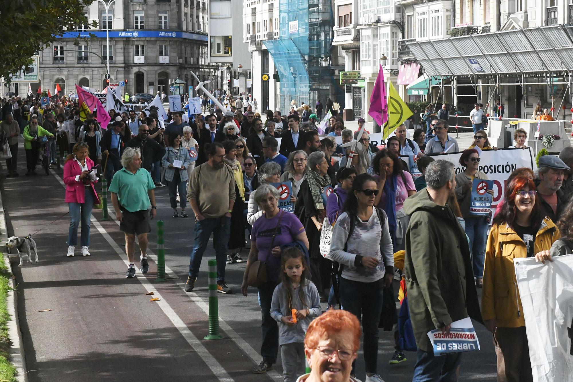 Manifestación en A Coruña contra los parques eólicos