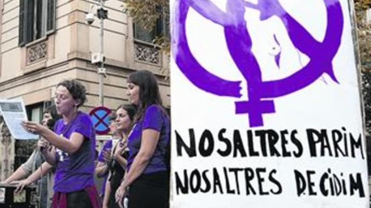 Manifestación en defensa de la actual ley del aborto, celebrada en Barcelona el pasado otoño.