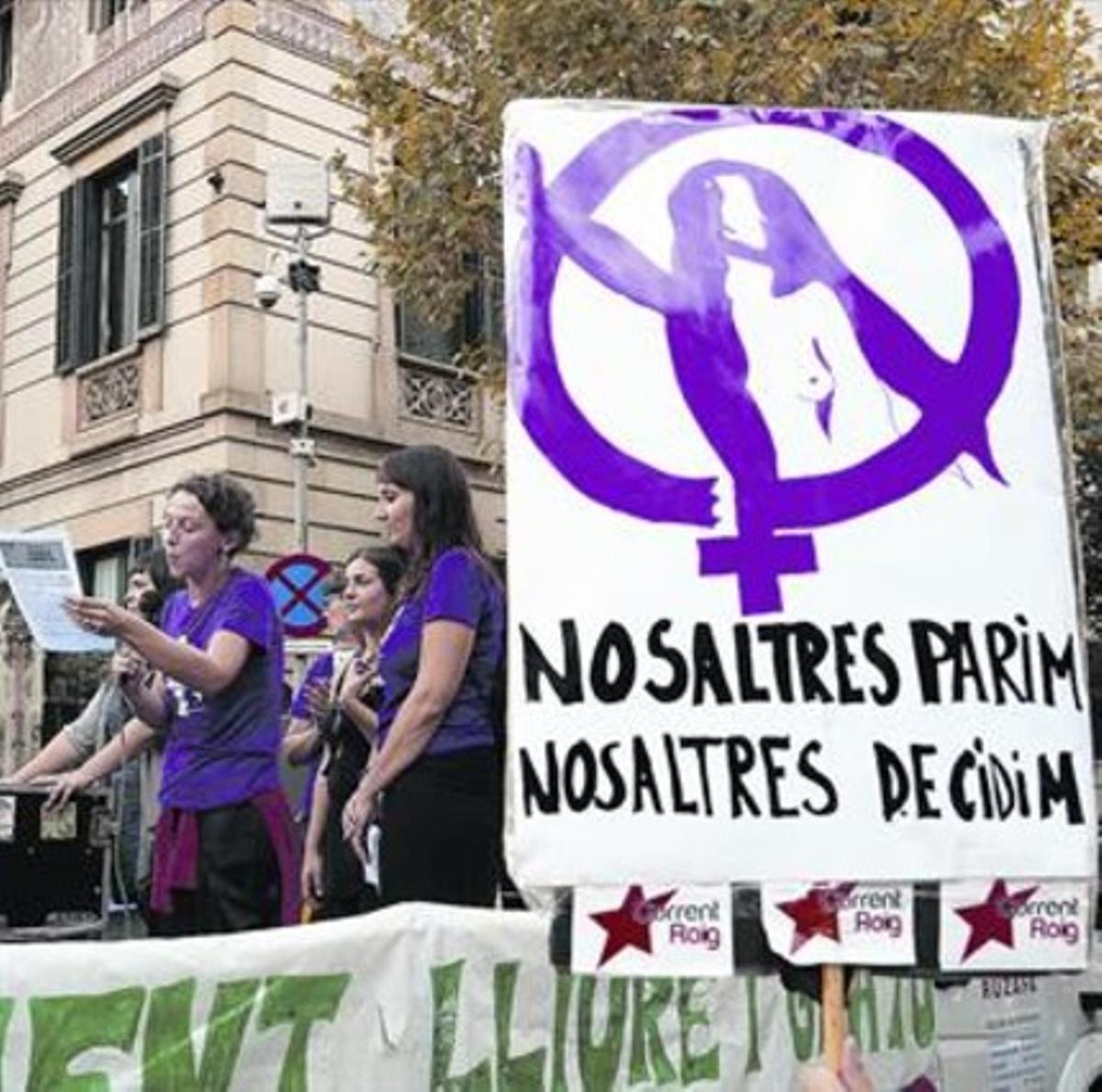 Manifestació en defensa de l’actual llei de l’avortament, celebrada a Barcelona la tardor passada.