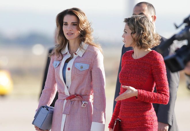 Rania de Jordania junto a Letizia Ortiz en España