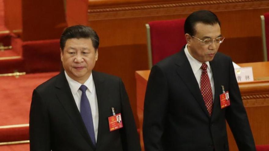 El presidente chino Xi Jinping y el primer ministro Li Keqiang.