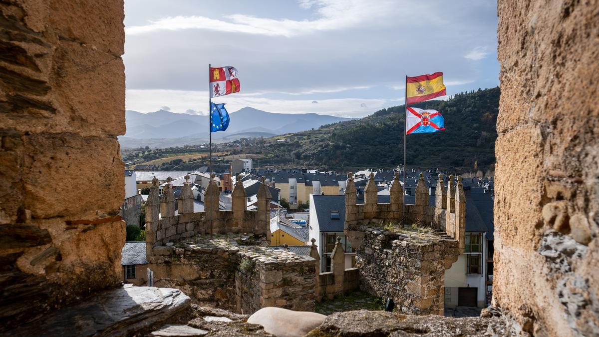 Las vistas desde el Castillo de los Templarios en Ponferrada