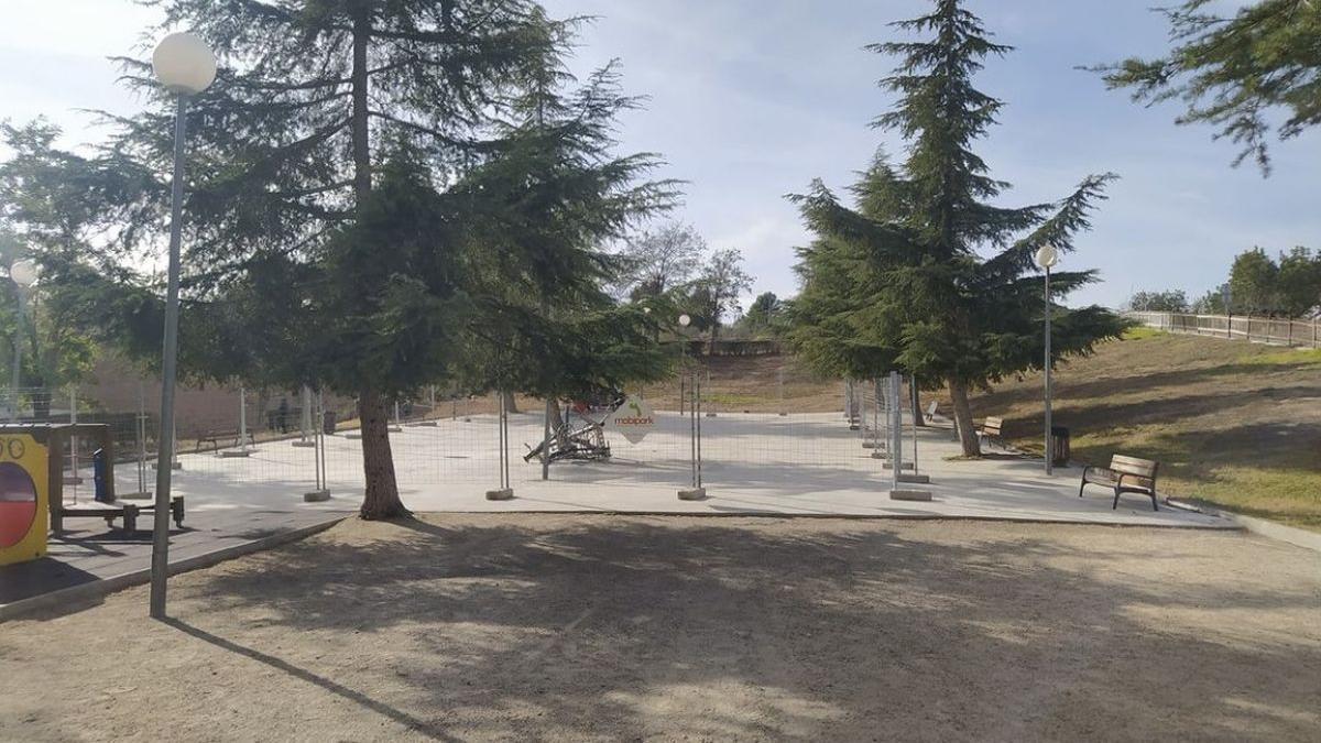 El parque Don Vicente Segarra, preparado ya para las obras en Altura.