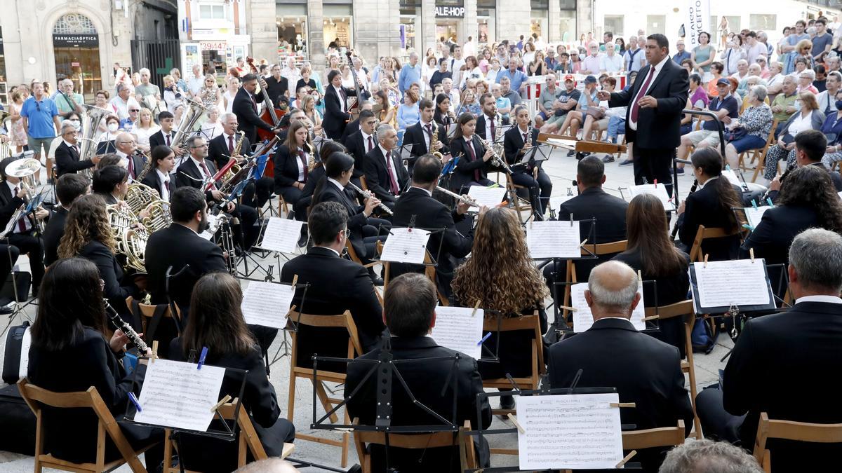 Actuación de la Unión Musical de Valladares en el ciclo Un Mar de Bandas.