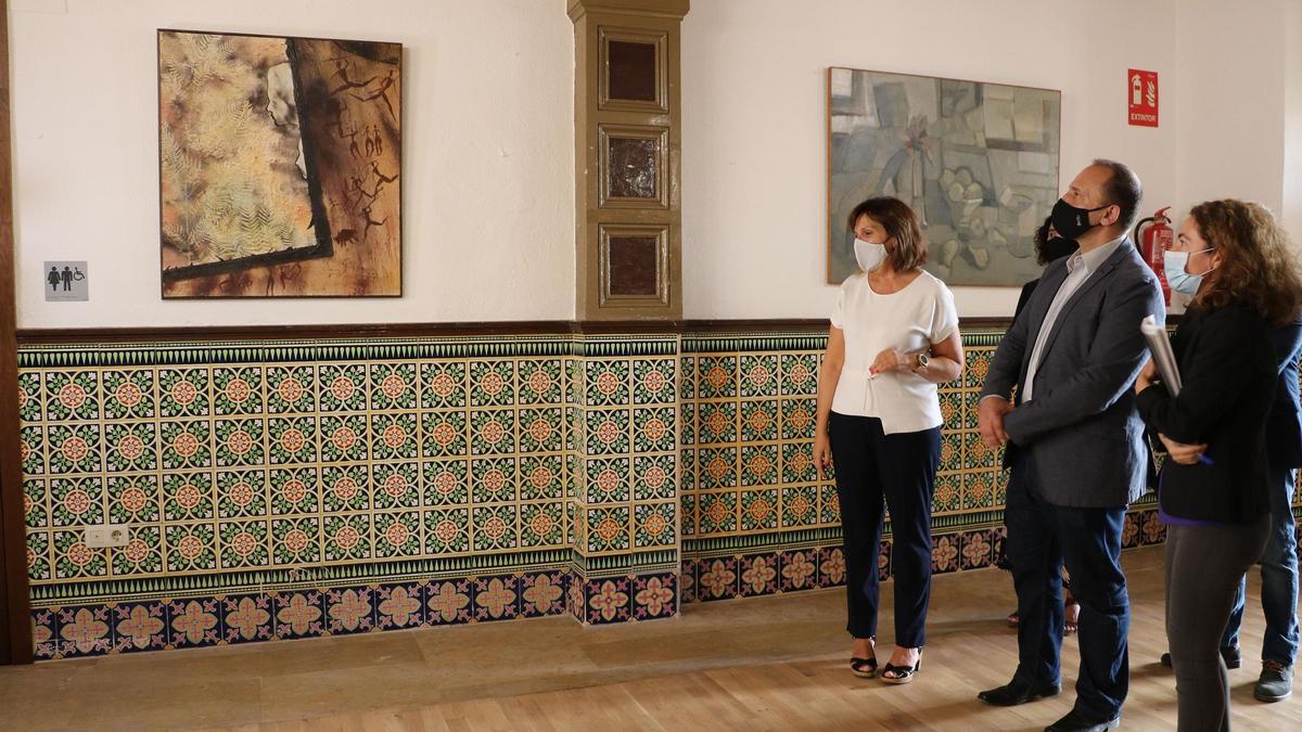 Carmen Martínez y Rubén Dalmau, en la Casa de Cultura de Quart