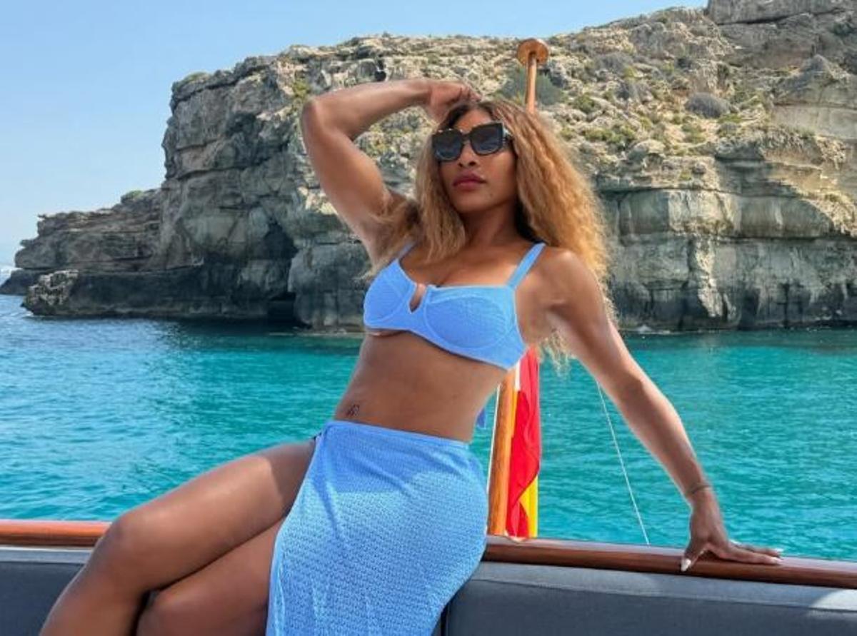 Serena Williams auf einer Yacht.