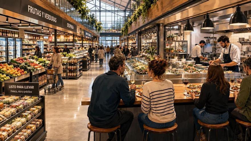La comida para llevar (y para comer in situ) se abre camino en el súper de Asturias