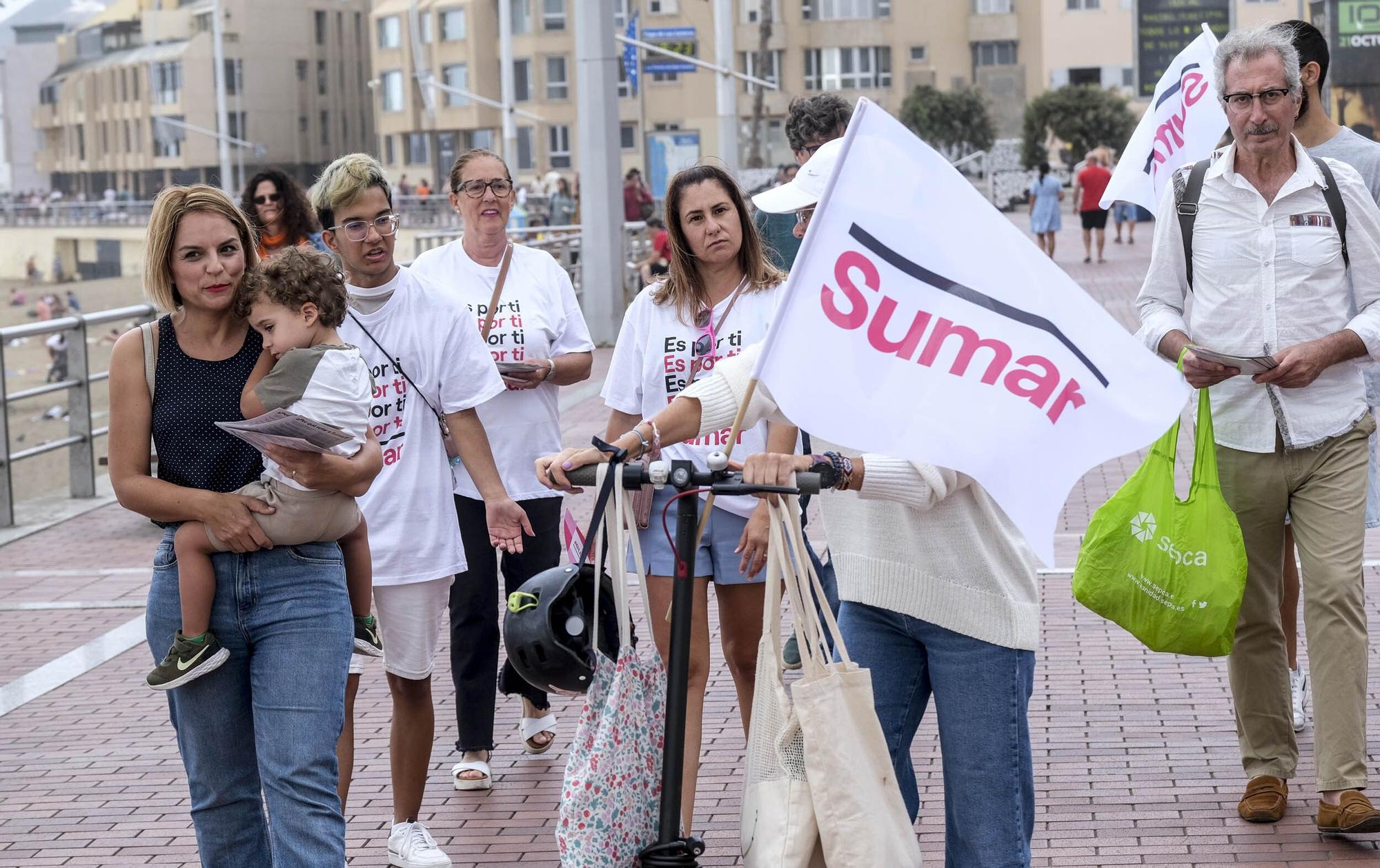 Cierre de campaña de los candidatos de Sumar por la provincia de Las Palmas
