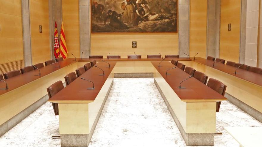 La sala de plens de la Diputació de Girona
