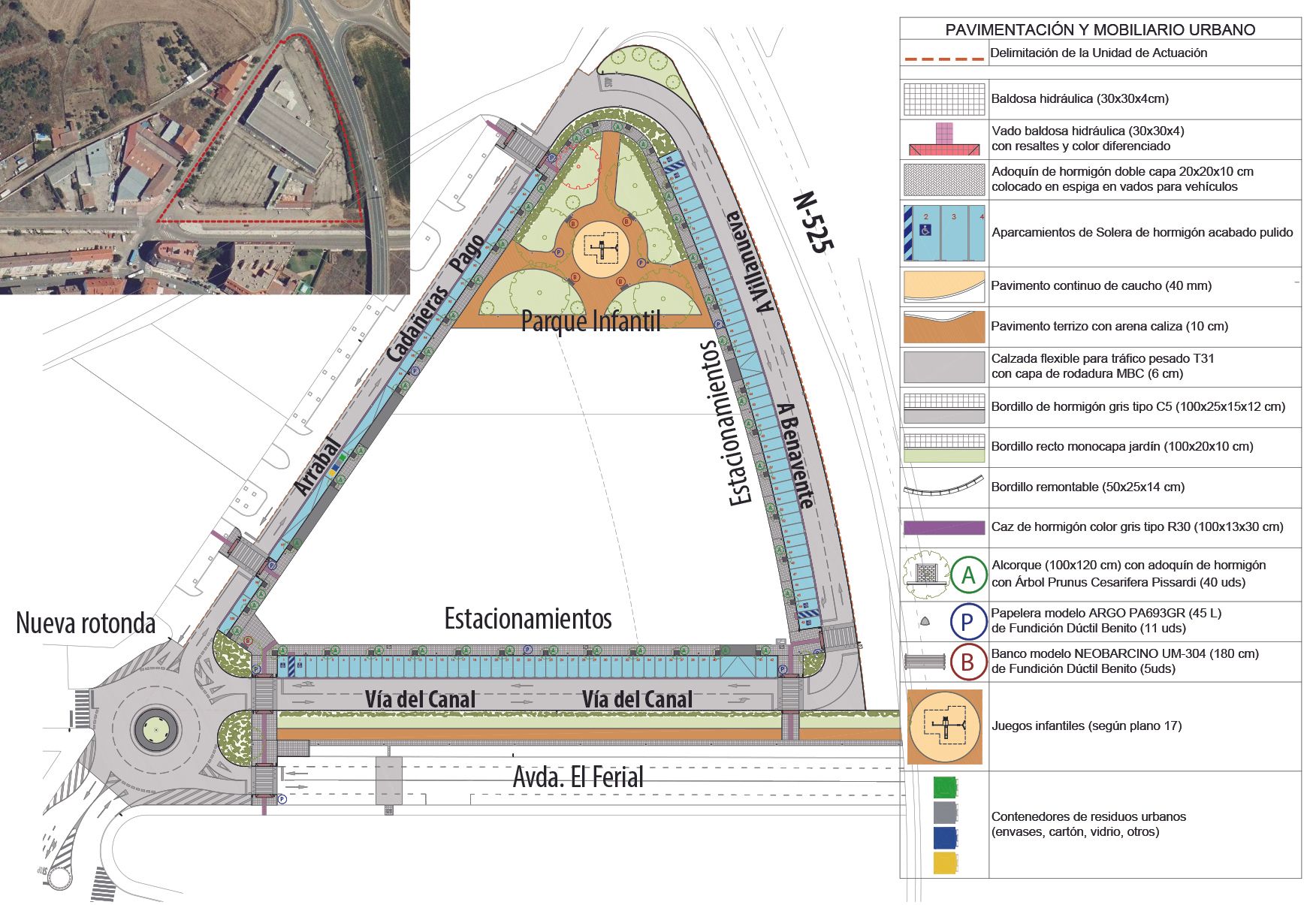 Infografía de la reurbanización que experimentará la zona a lo largo de este año.