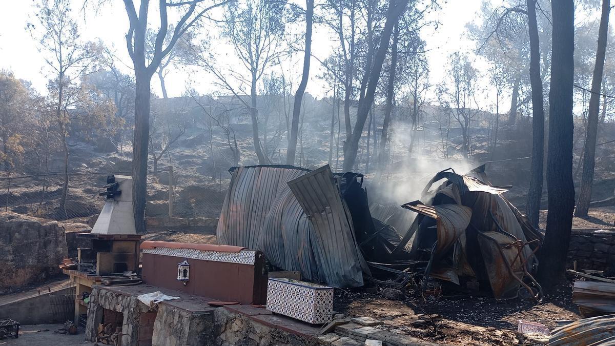 Els efectes de l'incendi de l'Anoia a Les Garrigues, la ubanització més afectada