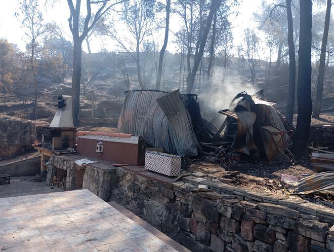 Els efectes de l'incendi de l'Anoia a Les Garrigues, la ubanització més afectada