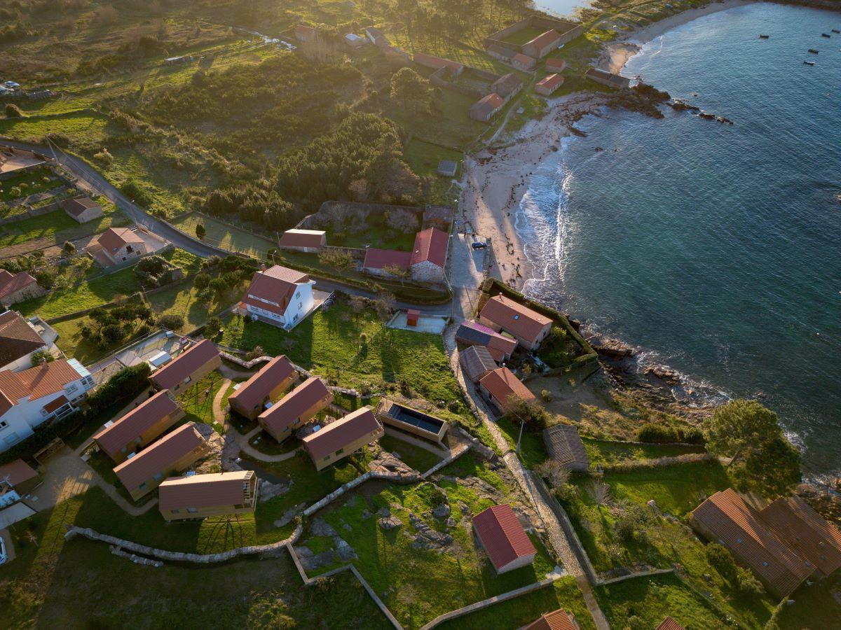 Vista aérea de los Refuxios de Porto Quilmas.