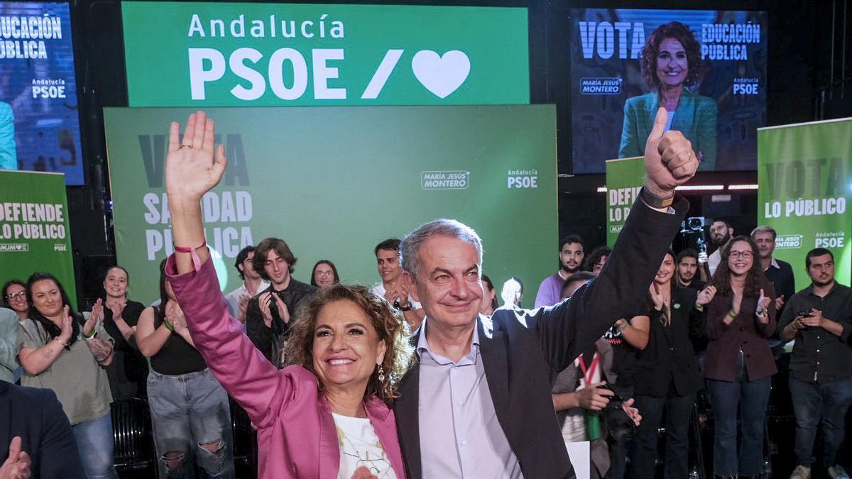 Montero y Zapatero rescatan a los históricos del PSOE de Cádiz para movilizar al electorado: "Volved a confiar en nosotros, que no despiste nadie su voto"