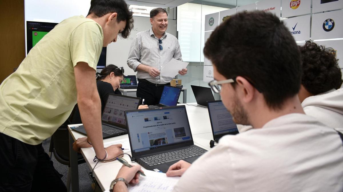 Interior de un aula del ciclo de FP de Adminitración y Finanzas en FEMPA