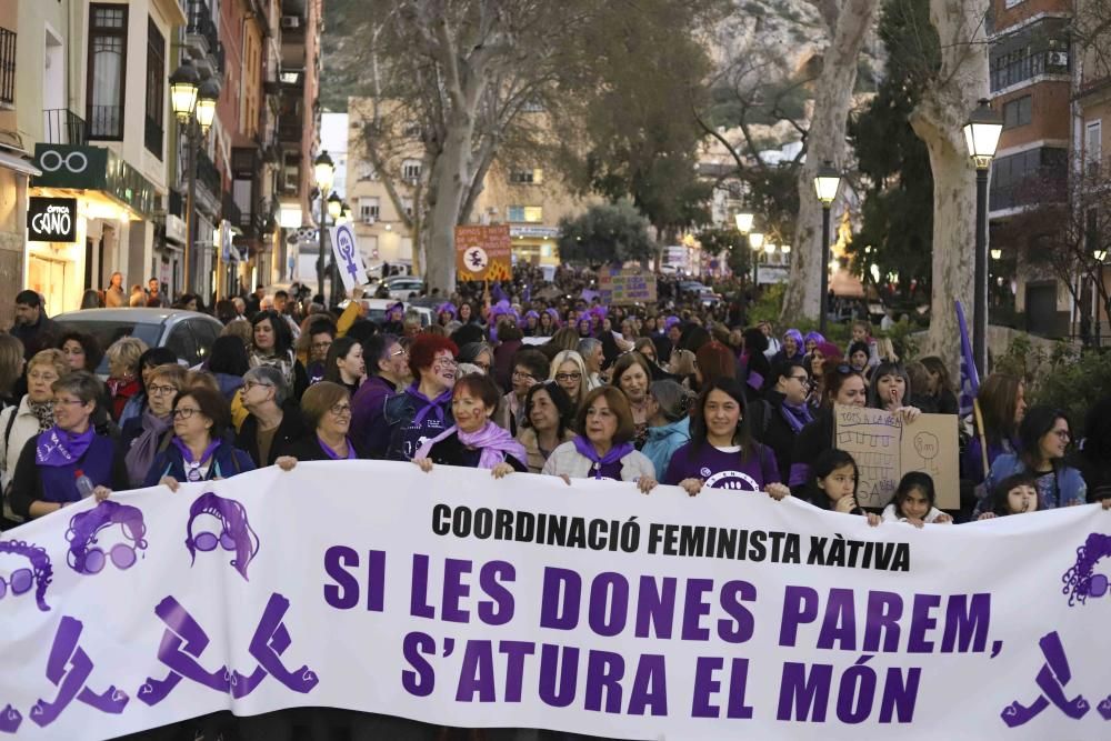 Manifestación feminista en Xàtiva