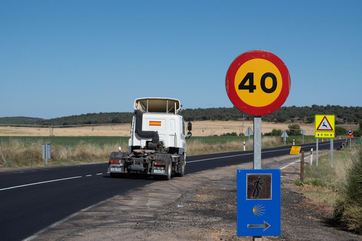 Límite de velocidad en la carretera N-631 durante las obras