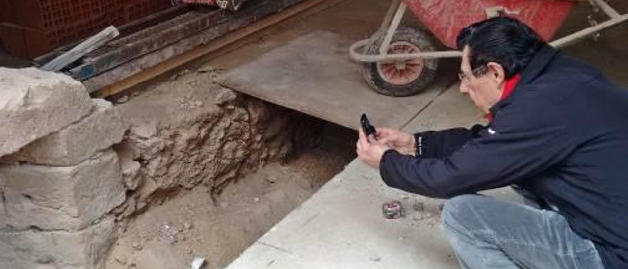 Unas obras en Vinaròs sacan a la luz restos de una antigua muralla medieval