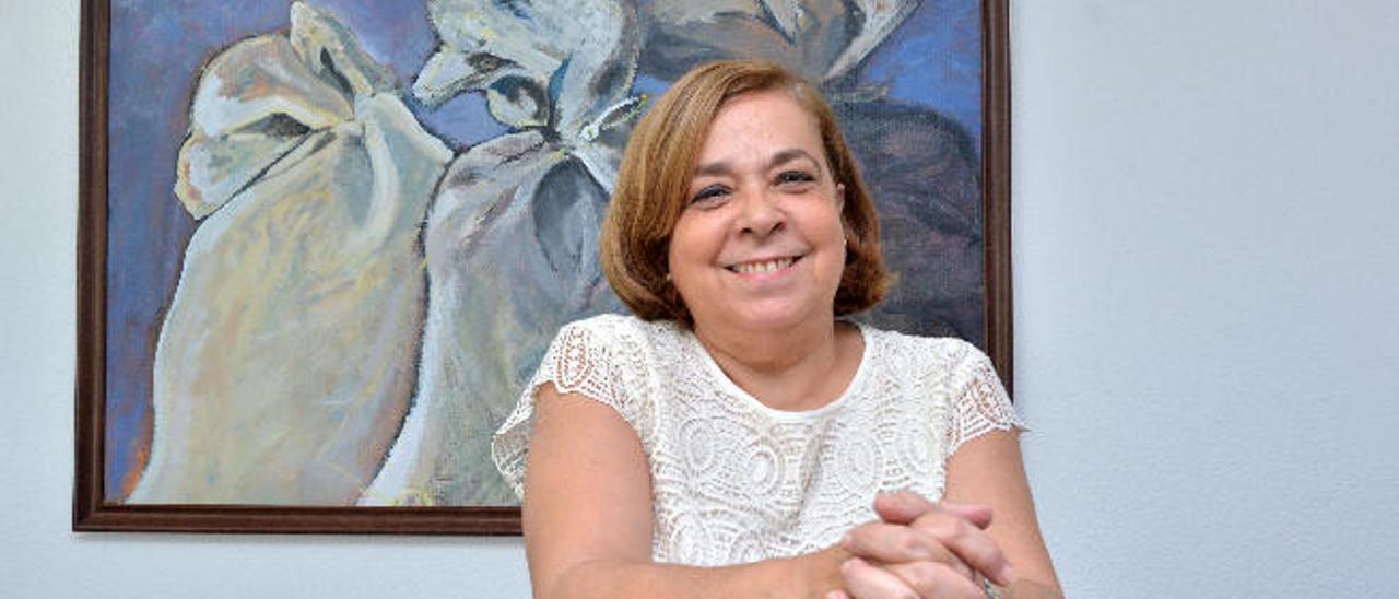 Carmen Nuez, en la sede del Sindicato de Médicos de Las Palmas.