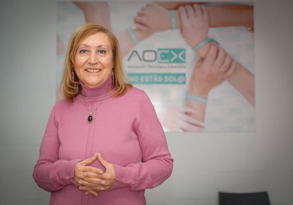 Isabel Rolán, fundadora y presidenta de la Asociación Oncológica Extremeña
