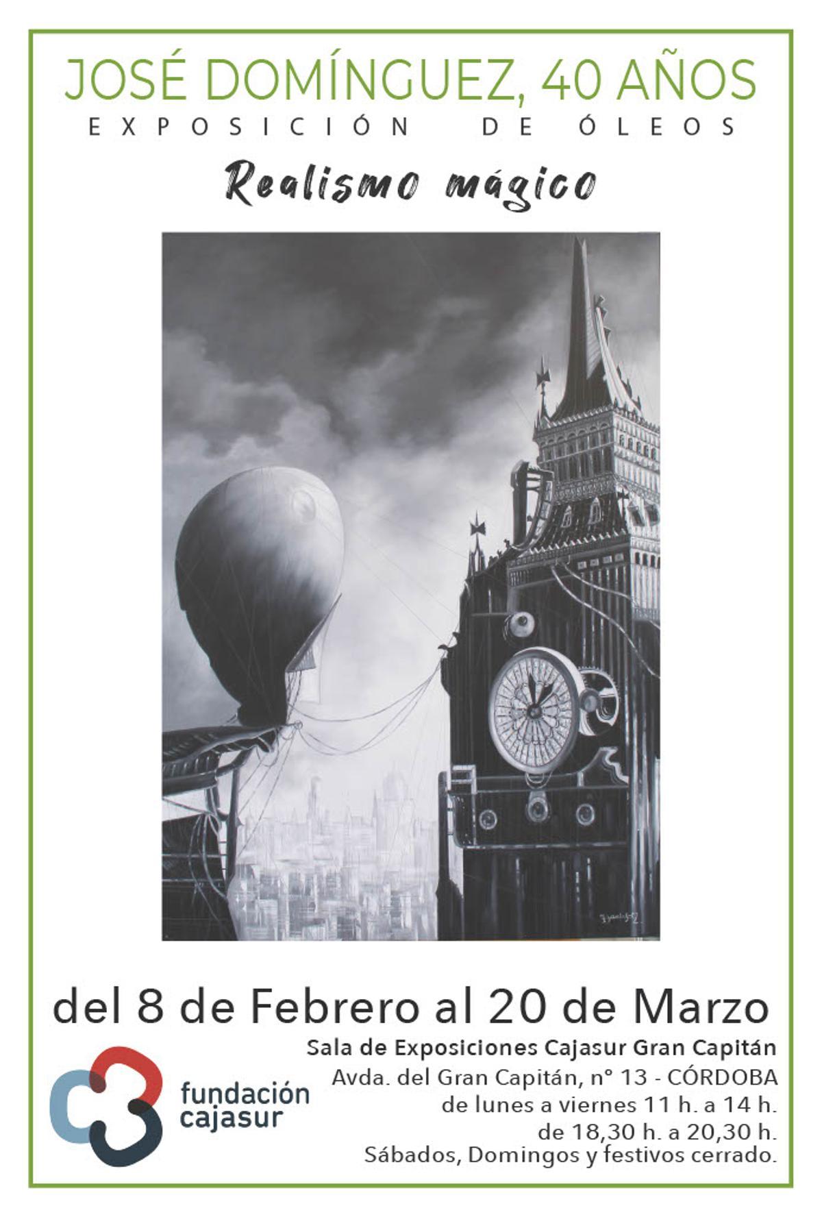 Cartel de la muestra 'José Domínguez, 40 años'.