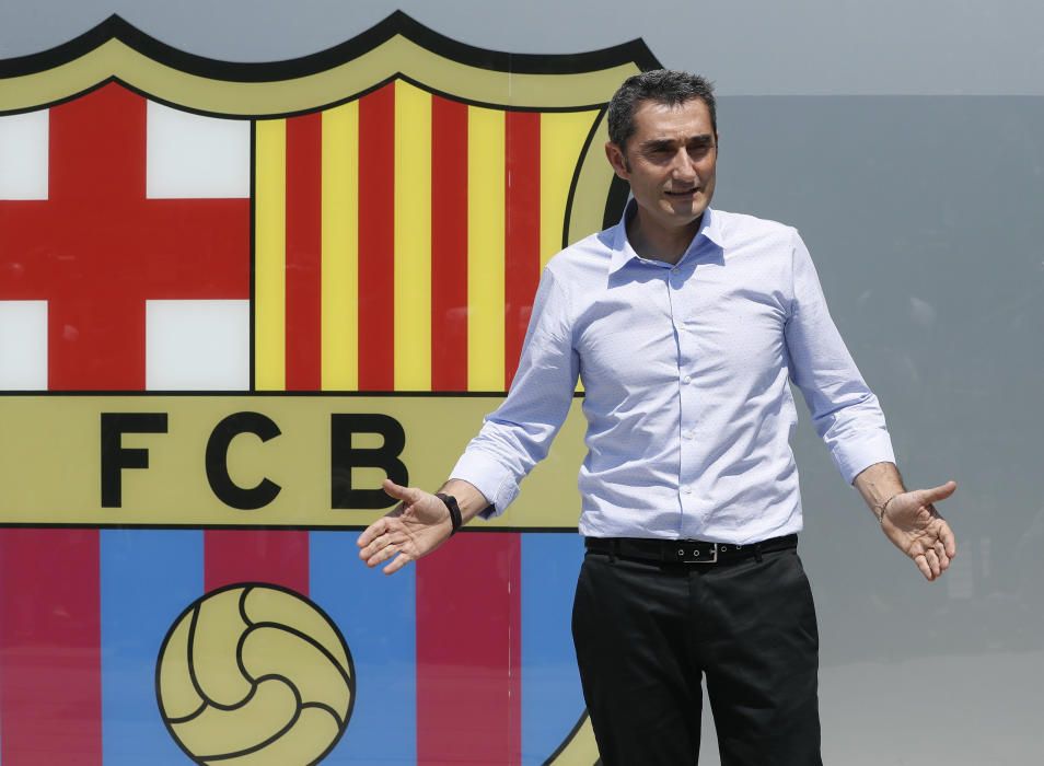 Valverde arriba a Barcelona