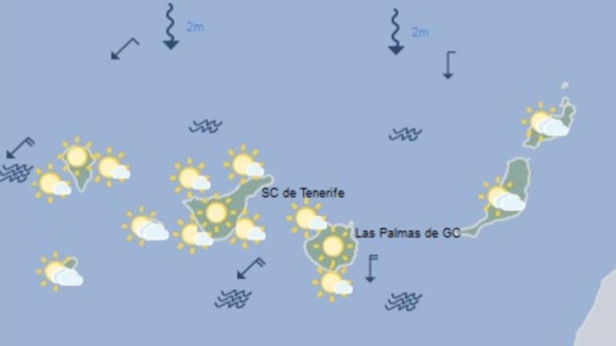 Canarias alternará este viernes cielos poco nubosos y despejados