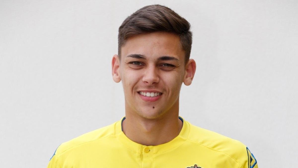 Luis Ojeda con la camiseta de Las Palmas