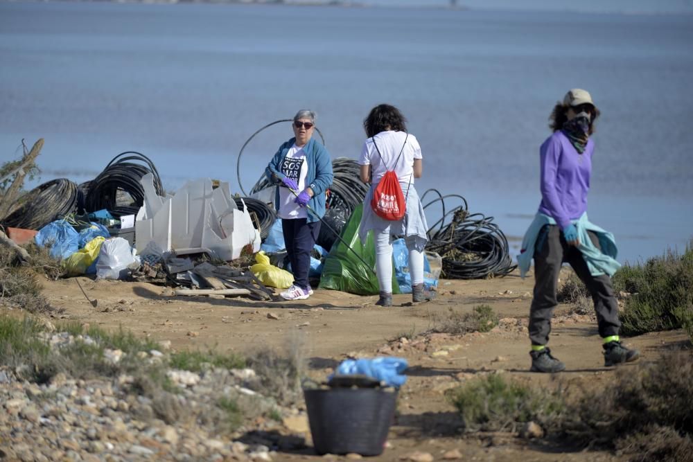 Recogida de plásticos en el Mar Menor