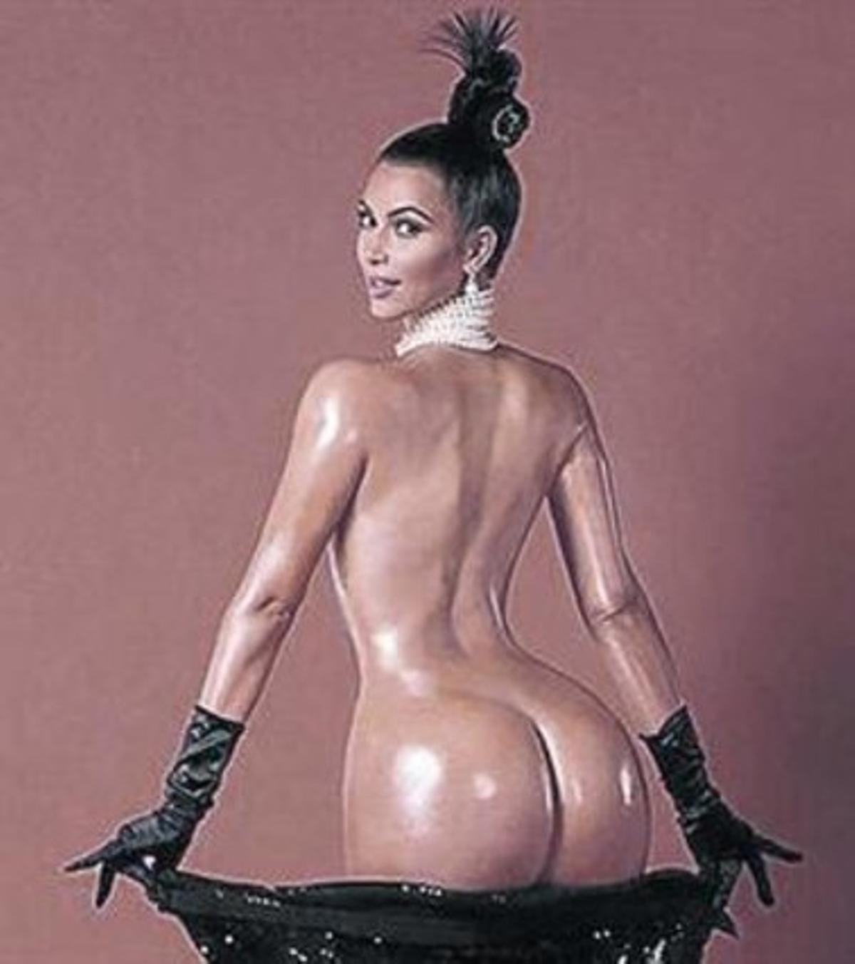 A l’esquerra, un gravat de l’època que mostra la Venus hotentot. Ala dreta, Kim Kardashian. A l’esquerra, un gravat de l’època que mostra la Venus hotentot. Ala dreta, Kim Kardashian.