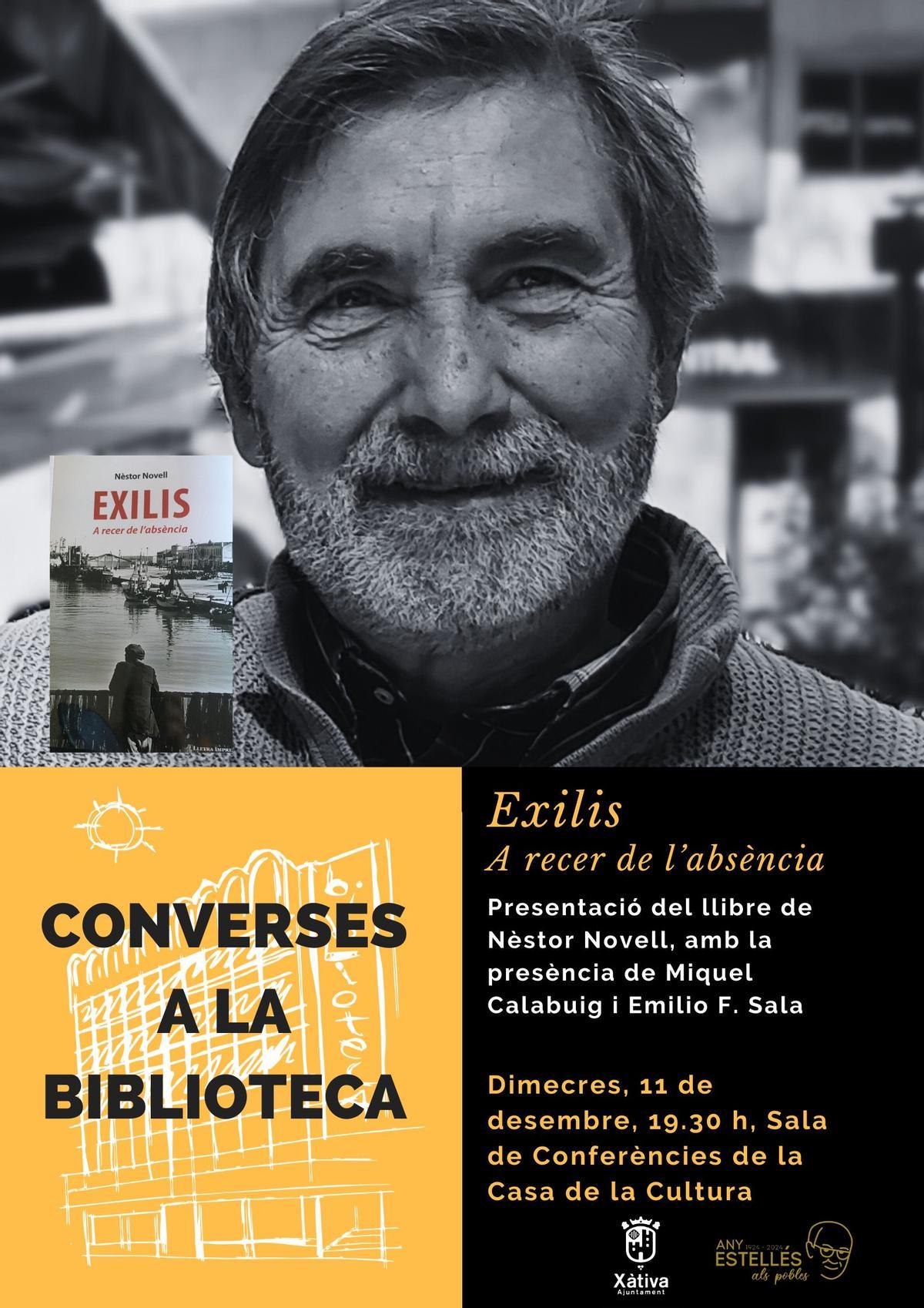 Nèstor Novell presenta este miércoles en Xàtiva su libro «Exilis. A ...