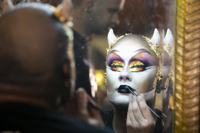 02.03.19. Las Palmas de Gran Canaria. Carnaval 2019. Carnaval 2019. Backstage Preselección Drag. Foto Quique Curbelo