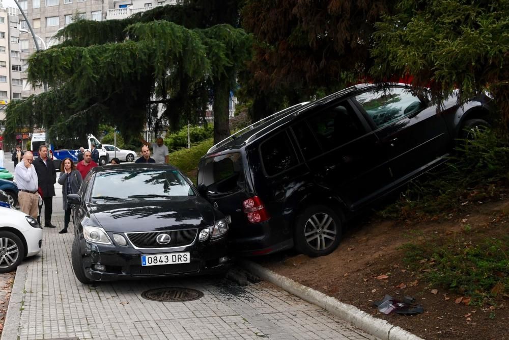 Accidente en Alexandre Bóveda, en Cuatro Caminos.