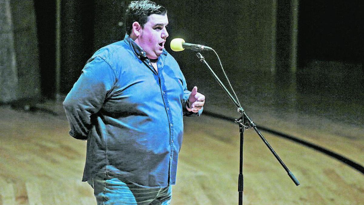 Álvaro Fernández Conde, durante su actuación en la sala de cámara del Auditorio.