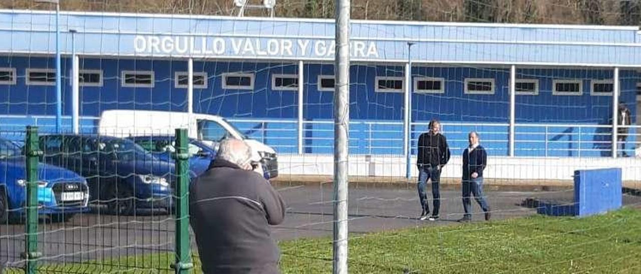 Francesc Arnau y Federico González, ayer, en El Requexón.