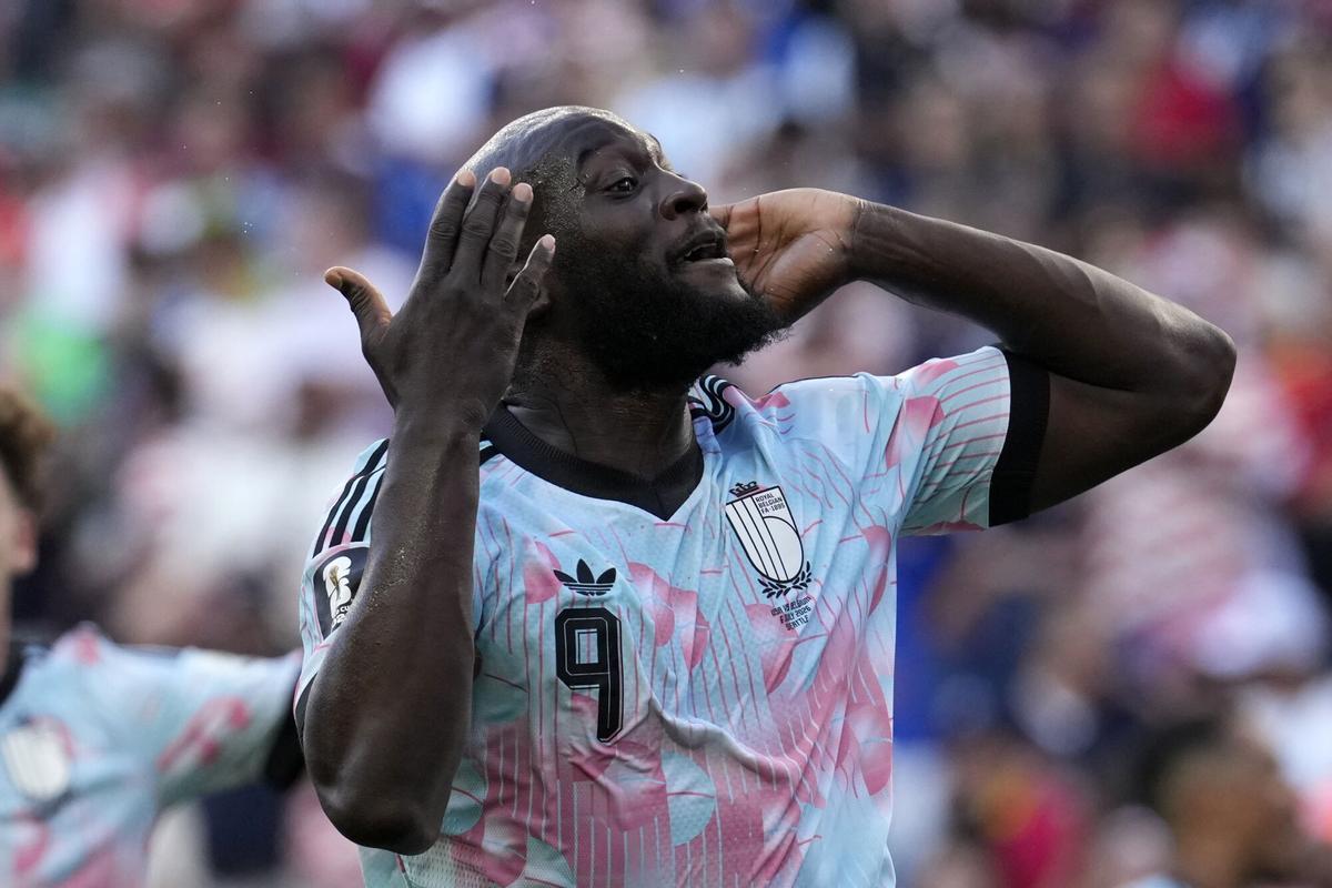 Romelu Lukaku celebra el 1-4 en el Estados Unidos-Bélgica del Mundial 2026