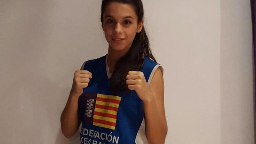 Alba Ortiz,  en el nacional de boxeo