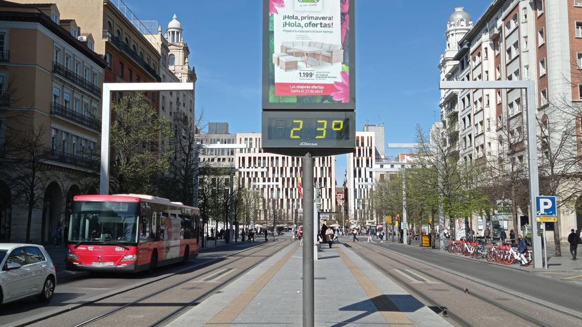 Paseo de la Independencia de Zaragoza, este jueves por la tarde