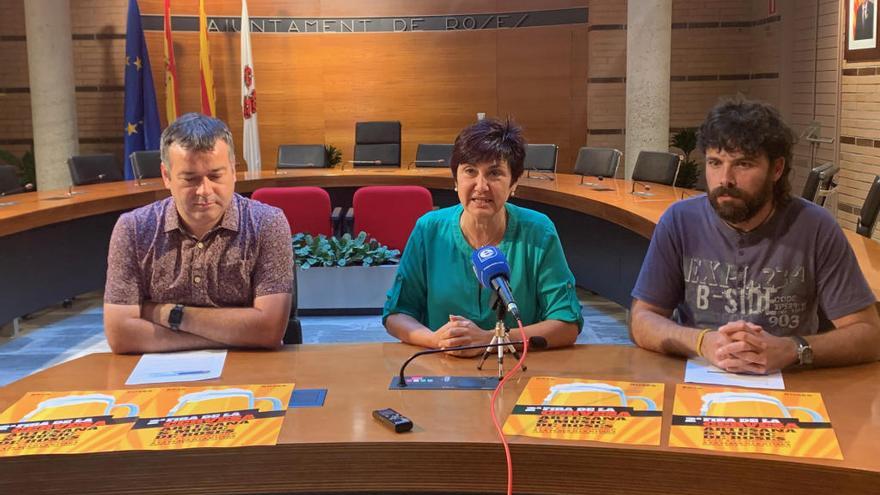 Fèlix Llorens, Èric Ibáñez i Montse Mindan, presentant la fira.