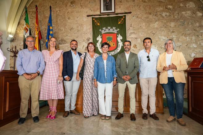 La ministra de vivienda, Isabel Rodríguez, este jueves en Olivenza