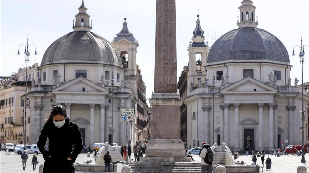 El centro de Roma, sin apenas turistas.