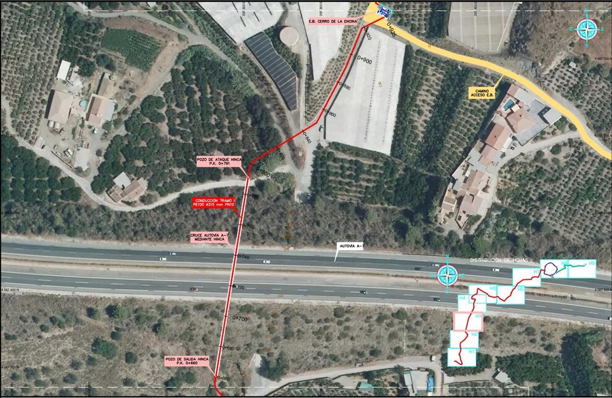 Tragsa adjudica las obras para que los regantes del sur del Guaro puedan regar con agua regeneradas de la EDAR de Rincón de la Victoria.